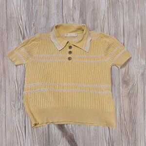 Short-sleeve Knit Polo Top Youth Size S